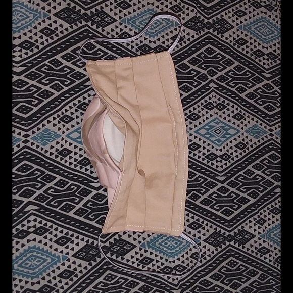 Acacia South Pacific custom cloth face mask swimwear hibiscus pink tan c… - Picture 3 of 6